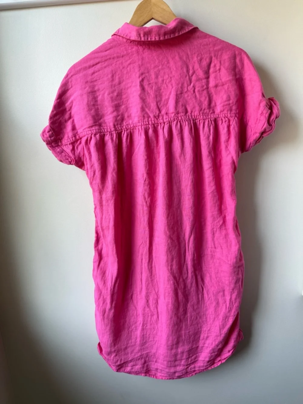 J CREW Baird McNutt Relaxed Fit Irish‎ linen Shirtdress Dress Summer Coastal S